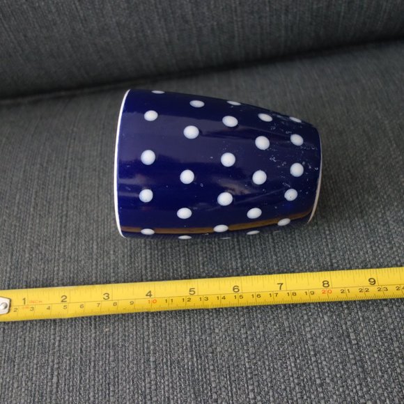 Blue Ceramic Mug with White Dots - Picture 7 of 10